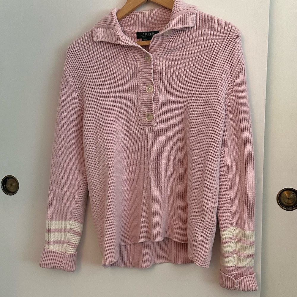 Ralph Lauren pink knit sweater